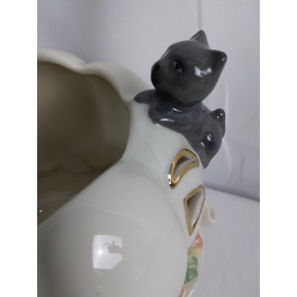 Lenox Occasions White Ghost with Pumpkin and Cat Votive Candle Holder - Picture 6 of 9
